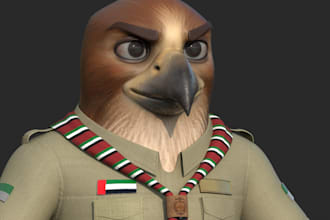create 3d characters, stylized animal modelling for your game and animation