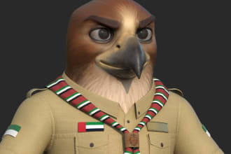 create 3d characters, stylized animal modelling for your game and animation