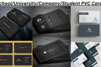 design student cards, school and university cards, and company pvc cards