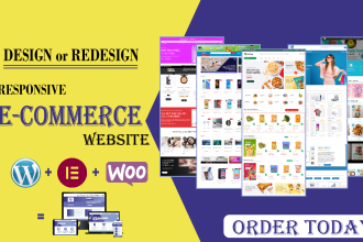 design a complete wordpress ecommerce or multivendor website