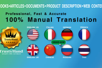 manually translate italian german french thai russian and chinese languages