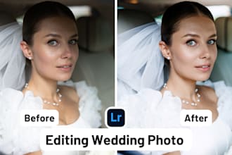 editing wedding photo in lightroom