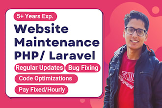 do website maintenance PHP laravel mysql