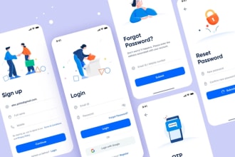 make amazing flutter app UI design and convert figma to flutter within 24 hours