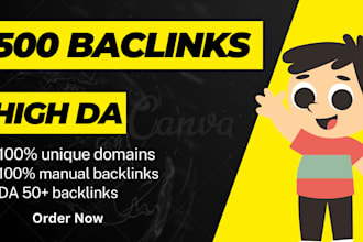 500 high authority do follow link building off page SEO