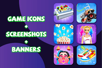 design high quality 2d and 3d game icon