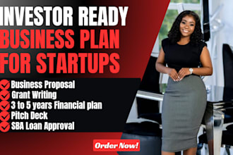 write investor ready business plan with financial plan for startups