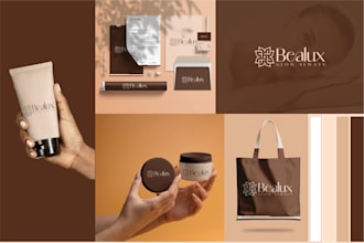 create logo, full branding kit package and brand guide