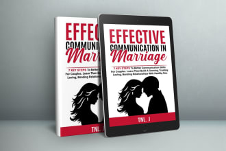 design book cover or ebook cover with back and spine