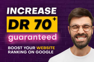 increase ahrefs domain rating 70 ahrefs dr moz da tf with authority backlinks