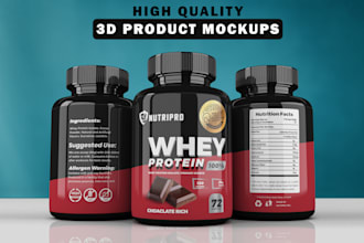 do photorealistic 3d product mockup and rendering