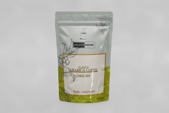 do standing pouch design, packaging label design, 3d mockup