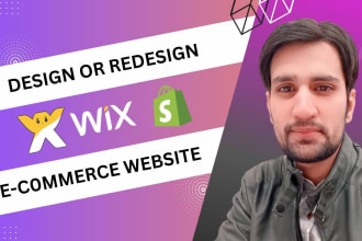design or redesign wix shopify wordpress ecommerce website