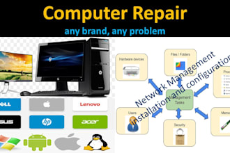 install, fix all types of os like linux, windows and server