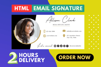 make clickable HTML email signature, gmail signature, outlook signature