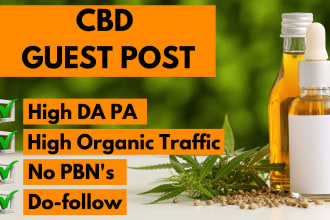 do high da, dr, traffic cbd guest post backlinks