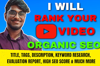 do organic youtube video SEO with keywords research