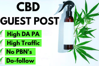 do high da, dr, traffic cbd or cannabis guest post backlinks