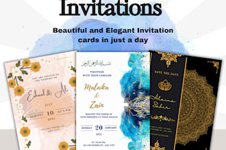 design custom wedding, party, event, or birthday invitation cards