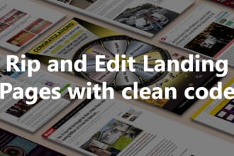 clone, rip and edit a landing page with clean code