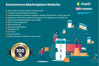 create a single or multi vendor ecommerce website, amazon clone, readymade websi