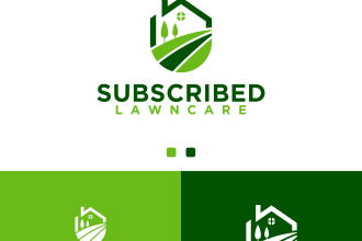 design unique wow lawn landscaping logo in 24 hours