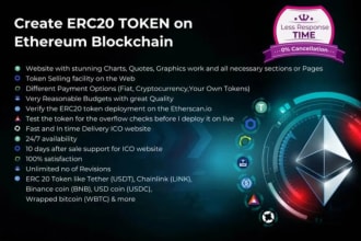create crypto tokens, nft tokens, erc token, bsc token etc