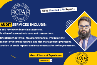audit financial statements as a CPA and sign the audit report