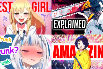 design custom amazing eye catching anime youtube thumbnail