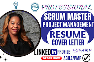 write ats scrum master resume, project management resume, agile pmp resume
