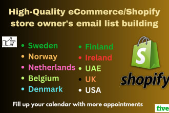 give sweden norway shopify store ecommerce store leads list