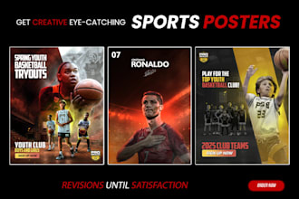 design sports graphics, poster, flyer, banners, commitment poster, jersey swap