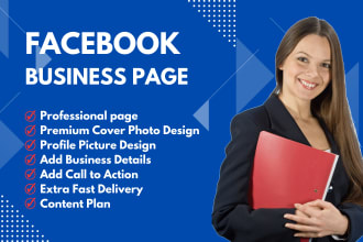 do facebook business page create and setup, cover design