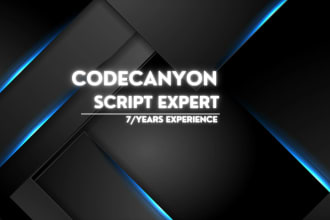 do installation and customization of your favorite scripts from codecanyon