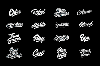 create a unique hand lettered logo