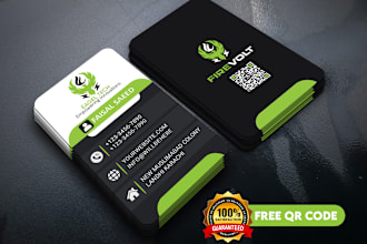 create luxury professional business card design with qr code