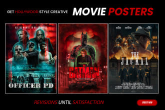 design professional cinematic movie poster and book covers, film posters