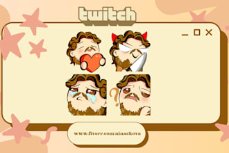custom original cute twitch emotes