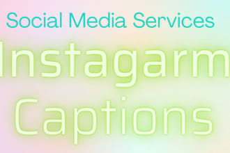 write instagram captions hashtags for products and services