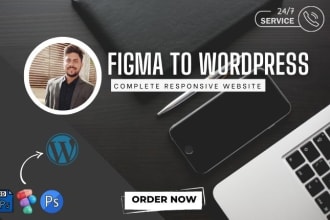 convert figma, xd, psd design into wordpress