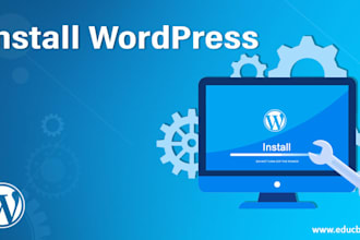 install wordpress, set up your theme, and configure hosting