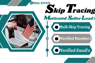 do real estate motivated seller leads and active cash buyer with skip tracing
