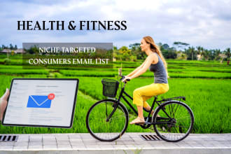 provide health and fitness niche targeted email list