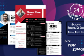 provide your customized resume, CV, cover letters design, and writing