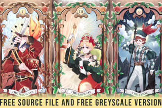 draw professional anime card game illustrations