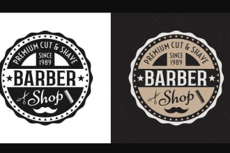 design unique hair salon, barber shop logo