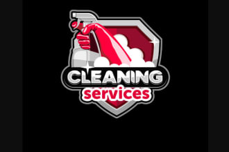 design amazing cleaning service logo for you