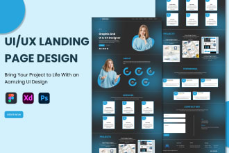 create modern, professional, and responsive figma landing page