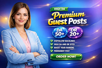 provide guest posts on general blog with a da60