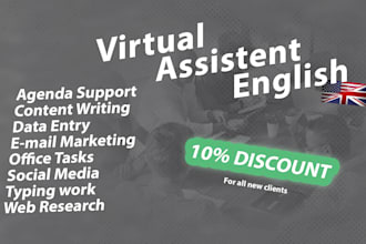 be your virtual assistant in english